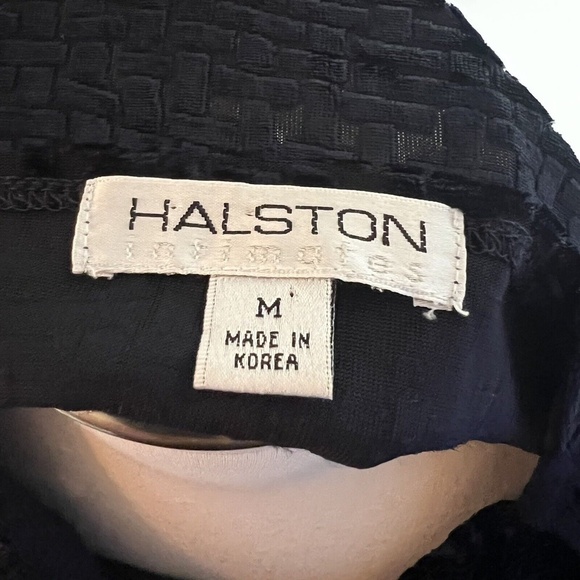 Vintage Halston Intimates Long Sleeve Velvet Mesh Dress Womens M - Picture 7 of 10